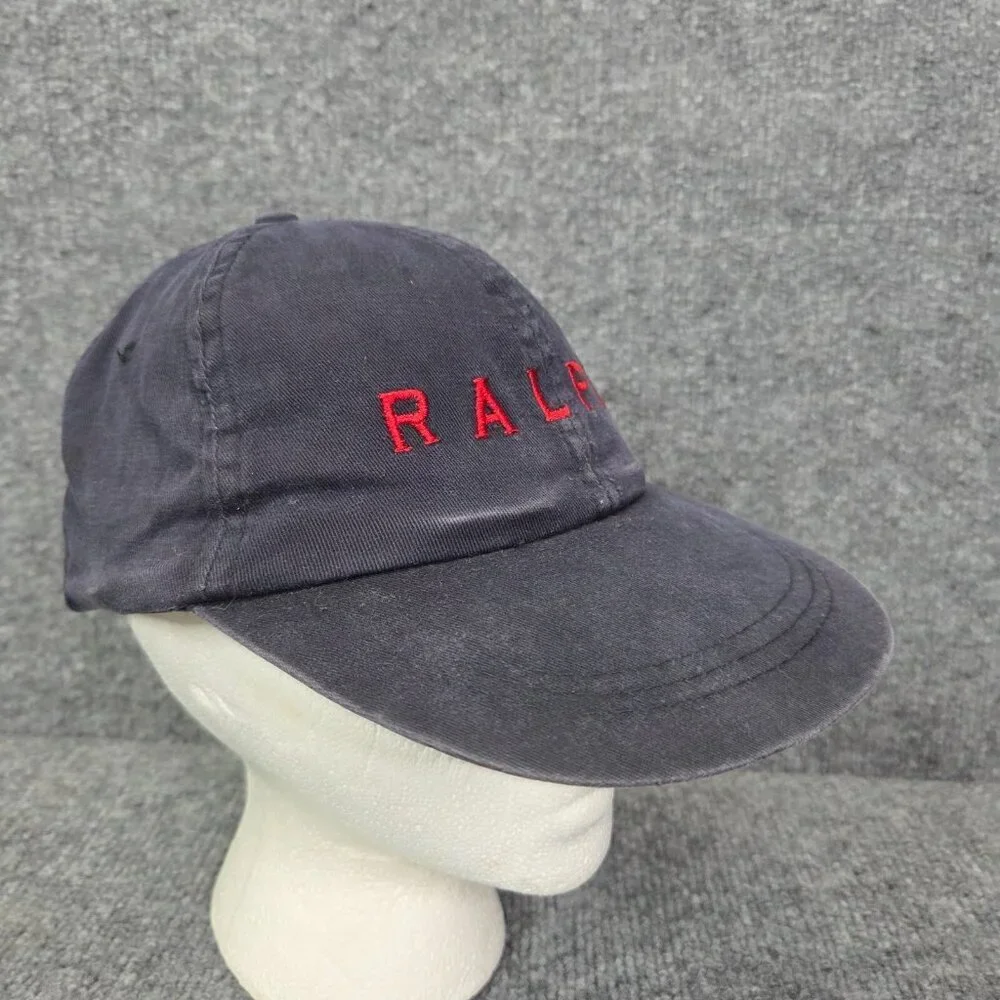Rare Vintage POLO SPORT Ralph Lauren Spell Out Hat Navy Blue‎ Nylon YOUTH KIDS